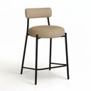 Ver imagem 2 de Banqueta Cozinha Alta com Encosto Industrial Preto Londres New Couro Flex D03 - D'Rossi