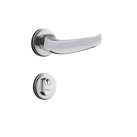 Fechadura para Porta de Entrada Cromo Acetinado 40mm com Roseta MZ920 Standard Papaiz