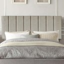 Ver imagem 1 de Painel Estofada Carla 90cm Solteiro para Cama Box Quarto Linho Bege - Gat Magazine