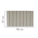 Ver imagem 2 de Painel Estofada Carla 90cm Solteiro para Cama Box Quarto Linho Bege - Gat Magazine