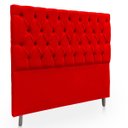 Ver imagem 4 de Cabeceira Estofada com Capitonê para Cama de Casal 160 Mirage Suede