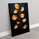 Ver imagem 2 de Quadro Decorativo Folhas Douradas Fundo Black Sala Quarto Casa Escritório