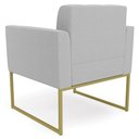 Ver mais imagens de Poltrona para Sala Base Industrial Dourado Ana Bouclé Cinza - Ibiza