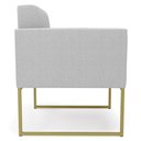 Ver imagem 7 de Poltrona para Sala Base Industrial Dourado Ana Bouclé Cinza - Ibiza