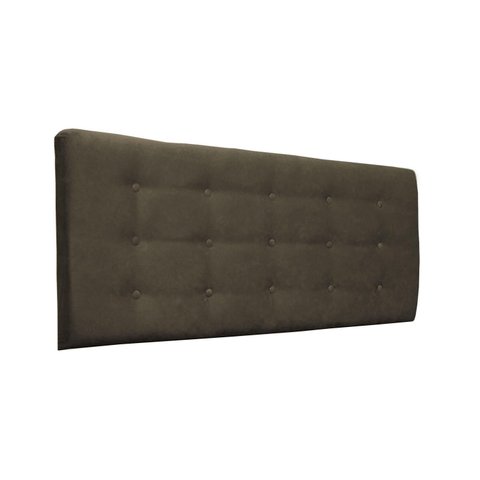 Cabeceira Botões Almofadada para Cama Luxo Clean Suede Rbl:solteiro Painel/marrom