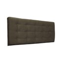 Ver imagem 1 de Cabeceira Botões Almofadada para Cama Luxo Clean Suede Rbl:solteiro Painel/marrom