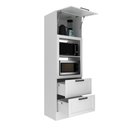 Ver imagem 3 de Torre Quente Cozinha em Mdf 70x222cm 1 Porta e 2 Gavetas Branca Cz4312