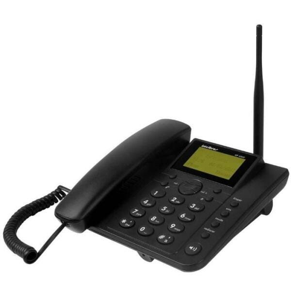 Celular de Mesa Intelbras Cfa 4012, Identificador de Chamadas, Viva Voz, Alarme, Envia/Recebe Sms - 1