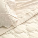 Ver imagem 3 de Kit Colcha Casal 3 Pçs Bordados em Cetim 300 Fios Ornament 100% Algodão 230x260cm Altenburg Bege But