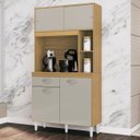 Ver imagem 2 de Armário de Cozinha Compacta 90cm Parisi P11 Damasco/off White - Mpozenato