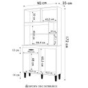 Ver imagem 4 de Armário de Cozinha Compacta 90cm Parisi P11 Damasco/off White - Mpozenato