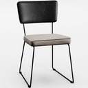 Ver imagem 3 de Kit 04 Cadeiras Decorativas Estofada Sala Jantar Allana L02 Couríssimo Preto Linho Bege - Lyam Decor