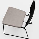 Ver mais imagens de Kit 04 Cadeiras Decorativas Estofada Sala Jantar Allana L02 Couríssimo Preto Linho Bege - Lyam Decor