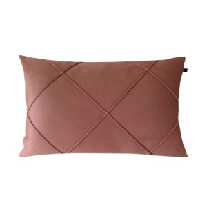 Capa de Almofada Retangular Veludo Rosa Chá 35x65cm