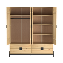 Ver imagem 6 de Guarda-roupas Madeira 178cm 4 Portas 4 Gavetas | Alla