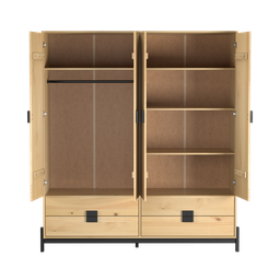 Guarda-roupas Madeira 178cm 4 Portas 4 Gavetas | Alla - 6