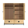 Guarda-roupas Madeira 178cm 4 Portas 4 Gavetas | Alla - 6