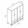 Guarda-roupas Madeira 178cm 4 Portas 4 Gavetas | Alla - 8