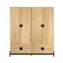 Ver imagem 2 de Guarda-roupas Madeira 178cm 4 Portas 4 Gavetas | Alla