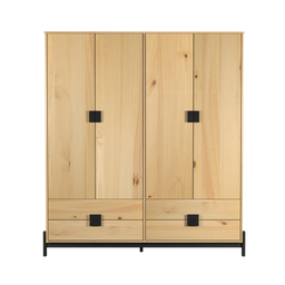 Guarda-roupas Madeira 178cm 4 Portas 4 Gavetas | Alla - 2