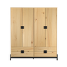 Guarda-roupas Madeira 178cm 4 Portas 4 Gavetas | Alla - 2
