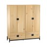 Guarda-roupas Madeira 178cm 4 Portas 4 Gavetas | Alla - 1