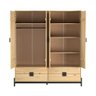 Guarda-roupas Madeira 178cm 4 Portas 4 Gavetas | Alla - 3