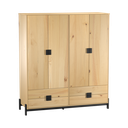Ver imagem 5 de Guarda-roupas Madeira 178cm 4 Portas 4 Gavetas | Alla
