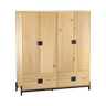 Guarda-roupas Madeira 178cm 4 Portas 4 Gavetas | Alla - 5