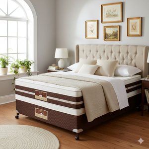 Cama Box Casal Castor Silver Star Air Double Pocket Hibrido 138x188x61 + Box Castor