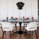 Ver imagem 3 de Mesa de Jantar Tulipa Saarinen Oval 120x80 Cm Tampo Laqueado Linn Design Decor Preto