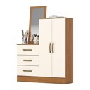 Ver imagem 4 de Cômoda Multiuso Layla Plus 3 Gavetas 2 Portas MDF-MDP Cinamomo-Off White Casa 812