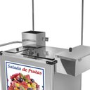 Ver imagem 2 de Carrinho de Salada de Frutas Cefaz Luxo Inox com Rodas Maciças e Toldo L27m/t