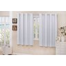 Cortina Cozinha Blackout Tecido Branco Gelo 2,60x1,30 Corta Luz - 1