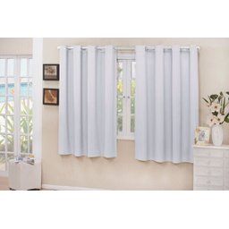 Cortina Cozinha Blackout Tecido Branco Gelo 2,60x1,30 Corta Luz - 1 Cortina Cozinha Blackout Tecido Branco Gelo 2,60x1,30 Corta Luz - 1