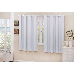 Cortina Cozinha Blackout Tecido Branco Gelo 2,60x1,30 Corta Luz