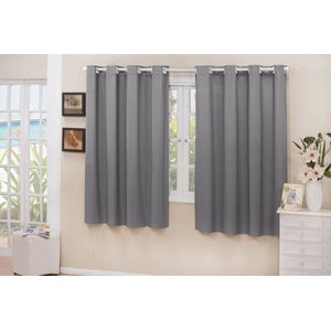 Cortina Cozinha Blackout Tecido Cinza 2,00x1,30 Corta Luz