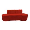 Ver imagem 4 de Sofá 2 Lugares Orgânico Curvo Madrid 150cm Couro Vermelho