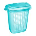 Ver imagem 1 de Cesto Plástico 46,4L Hydrus para Roupas com Tampa Verde Sanremo