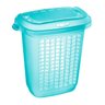 Cesto Plástico 46,4L Hydrus para Roupas com Tampa Verde Sanremo - 1
