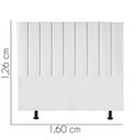 Ver imagem 2 de Cabeceira Estofada Carla 160cm Queen Size para Cama Box Quarto Corino Branco - Gat Magazine