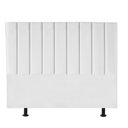 Ver imagem 3 de Cabeceira Estofada Carla 160cm Queen Size para Cama Box Quarto Corino Branco - Gat Magazine