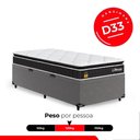 Ver imagem 4 de Cama Box Baú Solteiro Cinza + Colchão Life D33 Pillow Top 61x88x188cm Preto - e-Shop Casa
