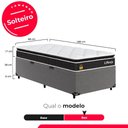 Ver imagem 3 de Cama Box Baú Solteiro Cinza + Colchão Life D33 Pillow Top 61x88x188cm Preto - e-Shop Casa