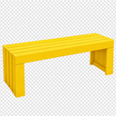 Ver imagem 1 de Banco Reto Amarelo sem Encosto em Madeira Plástica 3 Lugares 150cm Lanci/ Bc-03 Amarelo