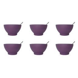 Kit Sobremesa Brinox Coza 12 Peças Roxo Purpura - 99388/4466 - 1