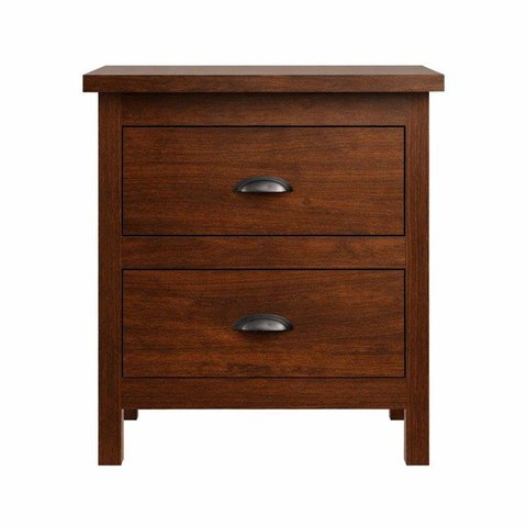 Mesa de Cabeceira Versatille com 02 Gavetas - Imbuia Spot