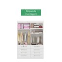 Ver imagem 5 de Guarda Roupa Solteiro 4 Portas 8 Gavetas Mônaco D'doro Branco