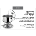 Ver imagem 2 de kit 2 Réchaud 7L Panela Aço Inox Para Buffet Forma