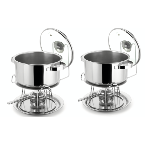 kit 2 Réchaud 7L Panela Aço Inox Para Buffet Forma